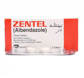 Zentel Tablets 200Mg (1 Box = 2 Tablets)